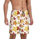 thumbnail image 2 of Balery Autumn Leaves 1 Pantalones cortos de pijama de punto de algodón para hombre con cinturilla y bolsillos-Large, 2 of 6