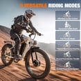 thumbnail image 5 of PUJH Fat Tire Dual Motor Electric Bike for Adults, 6OOOW, 60V, 45 mh, Long Range, 24 Inch, Full Suspension, Hydraulic Disc Brake, Off Road Ebike, 5 of 9