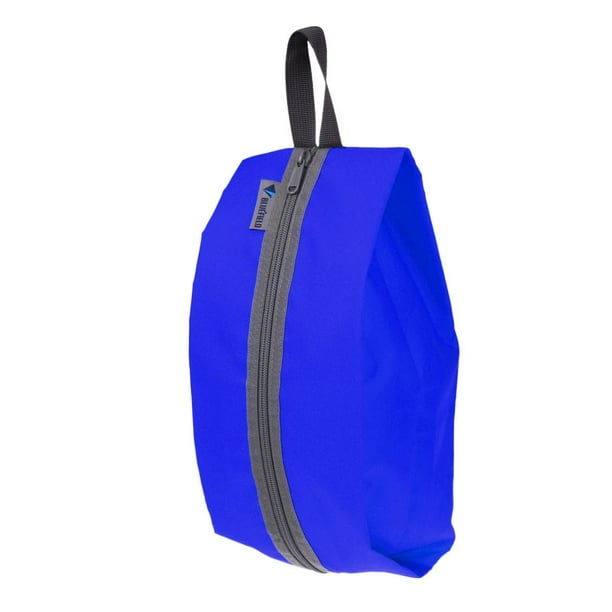 Bolsa de viaje portátil para zapatos con cremallera, impermeable, plegable, para maquillaje, bolsa de almacenamiento Azul