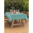 thumbnail image 2 of Outdoor Tablecloth with Umbrella Hole and Zipper, Turquoise Sunshine Sunflower Rectangle Table Cloth 60x84 Inch Waterproof Tablecloth, Pastoral Bees Farmhouse Floral Picnic Table Cover for Patio, 2 of 7