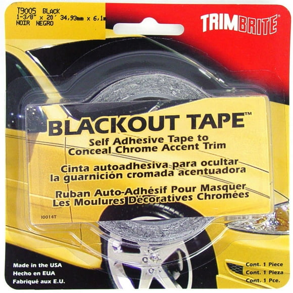 Trimbrite Corps Graphiques T9005 Black-Out; 1 3/8 Pouce Bande Noire; 20 Rouleau de Pied
