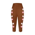 thumbnail image 4 of Pantalones de Yoga Capri, Moda Impresa Estiramiento Capris para Mujeres, Poliéster Spandex Entrenamiento Y Ocio, 4 of 8