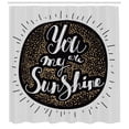 thumbnail image 3 of Ambesonne Saying Shower Curtain, You are My Sunshine Font, 69"Wx70"L, Brown Grey, 3 of 3