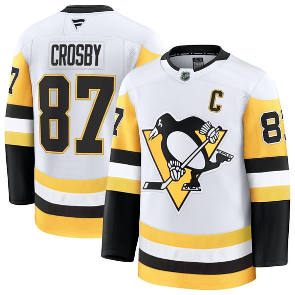 Men's Fanatics Sidney Crosby White Pittsburgh Penguins Away Premium Jersey