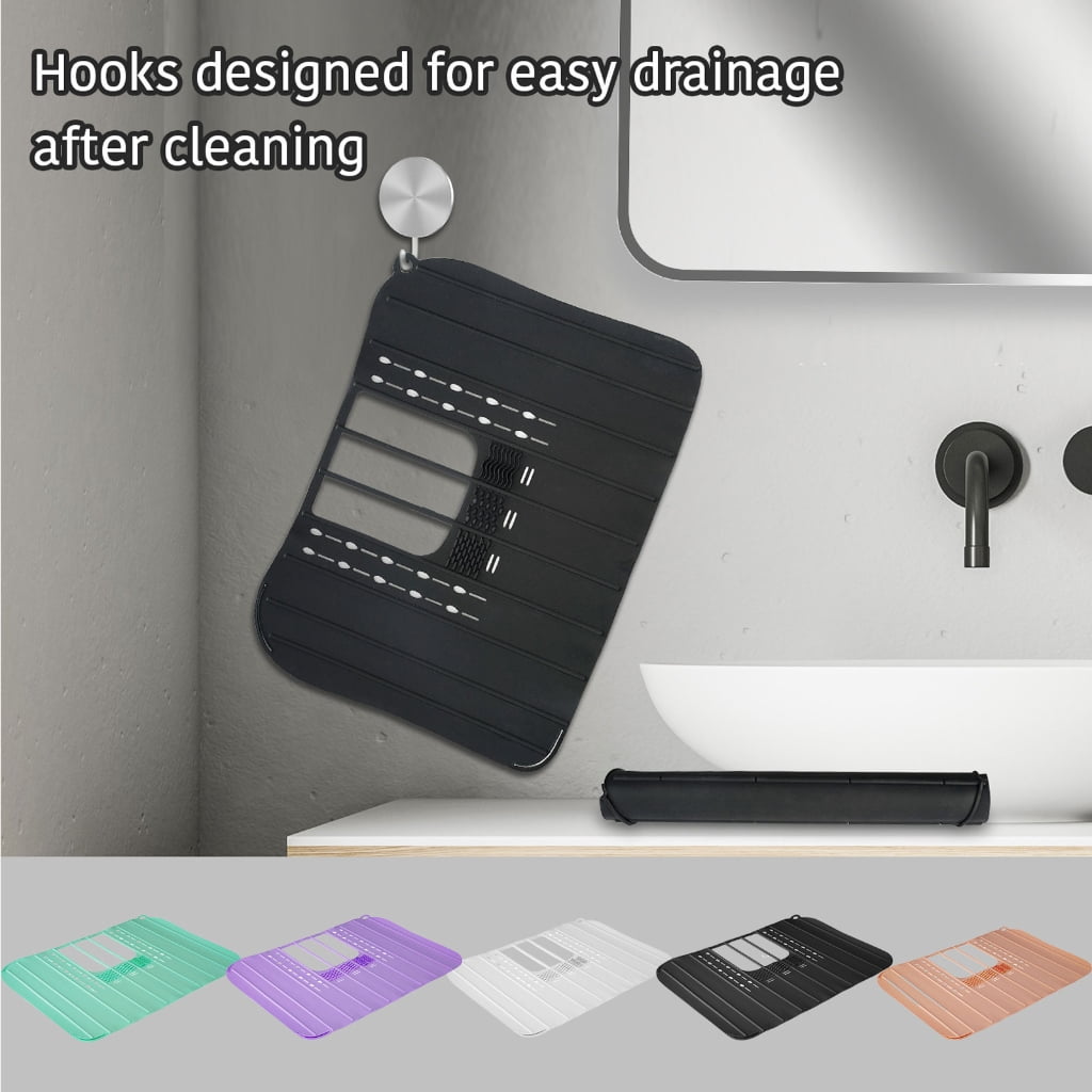 Aellinatey Bathroom Sink Cover Foldable Sink Cover Beauty Makeup Mats for Counter Space