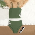 thumbnail image 4 of Kiijoy Girls Flower Cutout Bikini Set Spaghetti Strap Swimsuit Bathing Suit, Sizes 4-16, 4 of 5