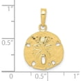 thumbnail image 4 of Avariah Solid 10K Yellow Gold Polished Sand Dollar Pendant - 34.5mm, 4 of 6