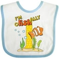 thumbnail image 3 of Inktastic I'm O-fish-ally One Cute Clownfish First Birthday Boys or Girls Baby Bib, 3 of 4
