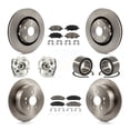 thumbnail image 1 of Transit Auto Front Rear Wheel Hub Bearings Assembly Disc Brake Rotors and Ceramic Pads Kit (10Pc) for Car 2009-2016 Toyota Venza AWD - Left Right Side (Driver Passenger) KBB-117324, 1 of 10