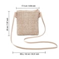 thumbnail image 3 of CAIXIA Women Boho Straw Woven Shoulder Crossbody Bag Casual Stylish Purse For Daily Outings Beach Vacation, 3 of 4