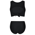 thumbnail image 7 of Firpearl Women's High Waisted Bikini Set Keyhole Tank Swimsuits Wrap Criss Cross Two Piece Bathing Suits, 7 of 7