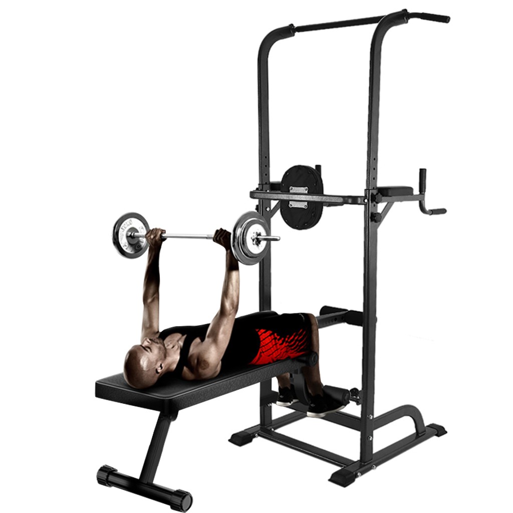Professional Pull-Ups Dip Station Sit up Bench Workout Weight lifting Sheets Parallel Bars Sit-Ups Combination Adjusting Height Sit up Bench Home Gym Pull Up Dip Station Fitness Equipment