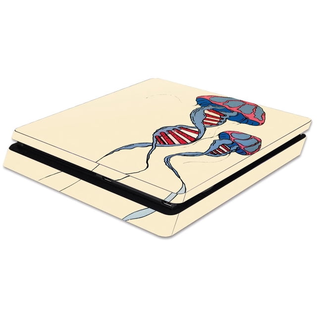 MightySkins Skin Compatible with Sony PS4 Slim Console - DNA Jellyfish | Protective, Durable, and Unique Vinyl Decal wrap Cover | Easy to Apply, Remove, and Change Styles | Made in The USA