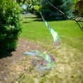 thumbnail image 3 of In the Breeze 9154 — 8-inch Iridescent Tear Drop Curlie with Crystal Spinner — Suncatcher Wind Spinner for Yards and Gardens with Plastic Crystal, Humane Animal Deterrent, 3 of 4