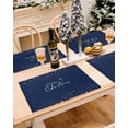 thumbnail image 5 of Christmas Placemats Set of 6 Merry Christmas Tree Christmas Placemats for Dining Table Snowflake Blue Table Mat Winter Holiday Home Party Kitchen Table Decorations, 5 of 6