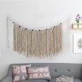thumbnail image 2 of Tapiz de algodón con borlas para decoración del hogar., 2 of 5