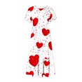 thumbnail image 4 of Robes pour Femmes 2024 Été Surdimensionné Décontracté Manches Courtes Col Rond Robe Décontractée Fluide à Étages Robe de Plage avec Poches Robe Imprimée Saint-Valentin 50 % de Réduction!, 4 of 4
