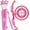 Pink, variant on TEMI Bow and Arrow Set for Kids - Archery Toy Set - LED Light Up with Suction Cup Arrows, Target & Quiver, Indoor and Outdoor Toys for Children Boys Girls
