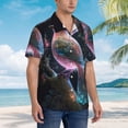 thumbnail image 3 of Susaid Bird 3 Print Short Sleeve Shirts Button Down Casual Shirts Summer Beach Aloha Button Down Short Sleeve for Men ,X-Large, 3 of 7