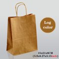 thumbnail image 3 of Bolsa de regalo para fiestas, 10/30/50, bolsa de papel Kraft reciclable, bolsa de compras para el día de San Valentín, bolsa de regalo de dulces para bodas, embalaje de entrega, bolso de mano, 3 of 5