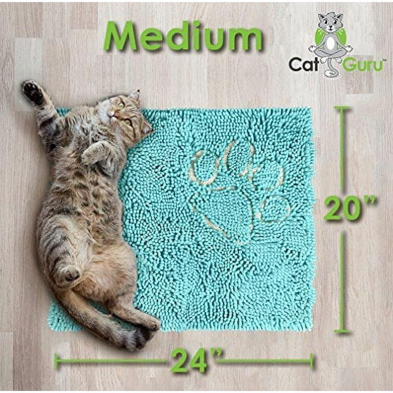  CatGuru Cat Food Mat, Small & Large Pet Food Mat, 100