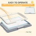 thumbnail image 4 of PawHut Pee Pad Holder, 25" x 19" Dog Potty Tray for Indoor Outdoor, Grey, 4 of 10