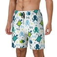 thumbnail image 1 of Balery Cartoon Sea Creatures Bañador para hombre, shorts de playa de secado rápido con entrepierna y forro de compresión-XX-Large, 1 of 6