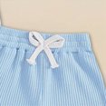 thumbnail image 7 of TOWED22 2Pcs Baby Boy First Birthday Outfit Short Sleeve The Big One T-Shirt Top Casual Shorts Summer 1st Birthday Clothes Sky Blue,9-12 M, 7 of 7