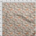 thumbnail image 4 of oneOone Rayon Rose Brown Fabric Floral Retro Craft Projects Decor Fabric Printed By The Yard 56 Inch Wide, 4 of 5