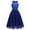 Royal Blue, variant on Women Vintage Floral Lace Chiffon Sleeveless Pleated Halter Short Bridesmaid Dress A Line Swing Party Cocktail Dress XXL Royal Blue