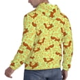 thumbnail image 6 of Wukai Floral Squirrel Print Men Hoodies Fleece Sweatshirts Long Sleeve Sweaters Pullover Fall Outfits Winter Clothes-Large, 6 of 7