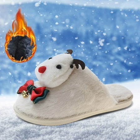 

Gubotare Slippers For Women Indoor And Outdoor Simpson Women s Plush Faux Fur Fuzzy Slide on Open Toe Slipper with Memory Foam White 6