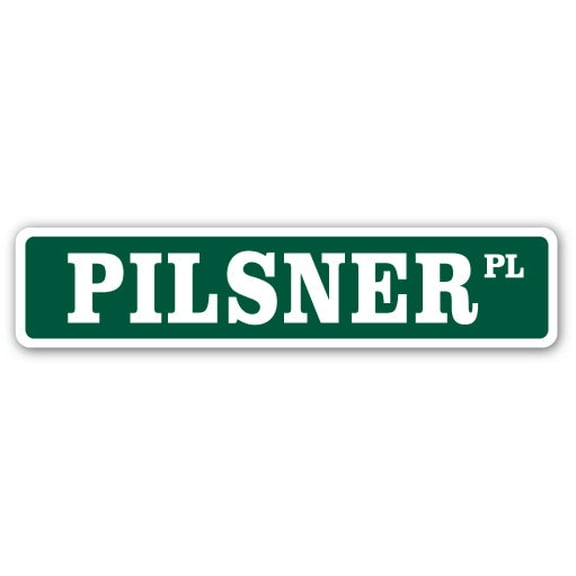 SignMission SS-Pilsner 4 x 18 in. Pilsner Street Sign - Pale Lager Beer Craft Brew