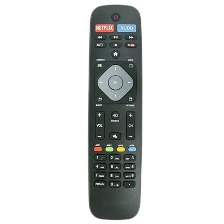 New Replaced Remote Control fit for Philips TV 55PFL5602 50PFL6602 55PFL5402 50PFL4901 50PFL5601 with netflix vudu youtube keys
