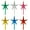 Multicolor, variant on Creative Hobbies 6 Pack Multicolor Stars Ceramic Christmas Tree Lights Plastic Light Decorations - Replacement Parts Christmas Tree Ornaments