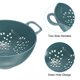 thumbnail image 3 of Plástico Profundo Colador con Doble Asas 3uds, Arroz Lavado Cuenco Comida Colador Pasta Escurridor Basket-Light Azul+Ejército Verde+Púrpura, 3 of 5