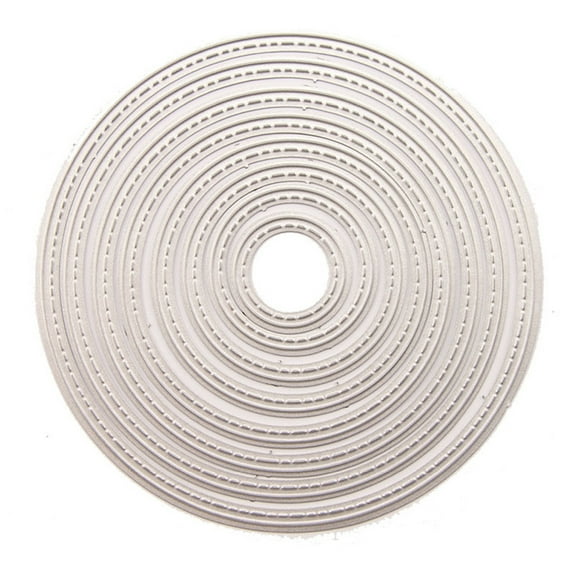 EUBUY 8Pcs Round Metal Cutting Dies Assortment Embossing Stencils Crafts Dies Template Mould for DIY Card Making Scrapbooking Photo Album Card 3D Decoration