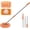 Orange:1pcs, variant on Multi-Purpose 360° Rotating Wall Mop with Adjustable Handle, Dry Wet Dual Use Microfiber Cleaning Tool, Baseboard Dust Mop for Floor Wall Ceiling Window Bathroom Home Use