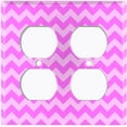 thumbnail image 3 of Metal Light Switch Plate Cover Chevron Pink Zig Zag Lines Pattern CHV001, 3 of 13