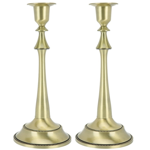 Horn-Shaped Candlestick, 2Pcs Candle Holders, Practical Innovative Candlestick, For Home Dinning Gold,Silver,Black,Bronze