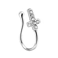 thumbnail image 2 of QIQUWOHUL Fashion Cross Nose Rings Hoops Fake Nose Rings Clip On Circle Nose Fake Nose Piercings Fashion Nose Jewelry For Women, 2 of 3