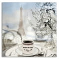 thumbnail image 2 of 16"x16" Bistro de Paris 1 by Alan Blaustein Wall Art Print on Canvas Fabric Gray, 2 of 3