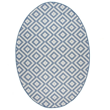 nuLOOM Marybelle Tribal Diamond Indoor/Outdoor Area Rug, 5' x 8', Blue