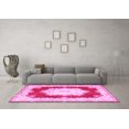 thumbnail image 3 of Ahgly Company Indoor Square Medallion Pink French Area Rugs, 3' Square, 3 of 4