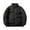 B Black, variant on Men's Padded Coat Casual Stand Collar Jacket Coat Thick Warm Coats Solid Full Zip Quilted Coats Fall Winter Fashion Clothes Black S