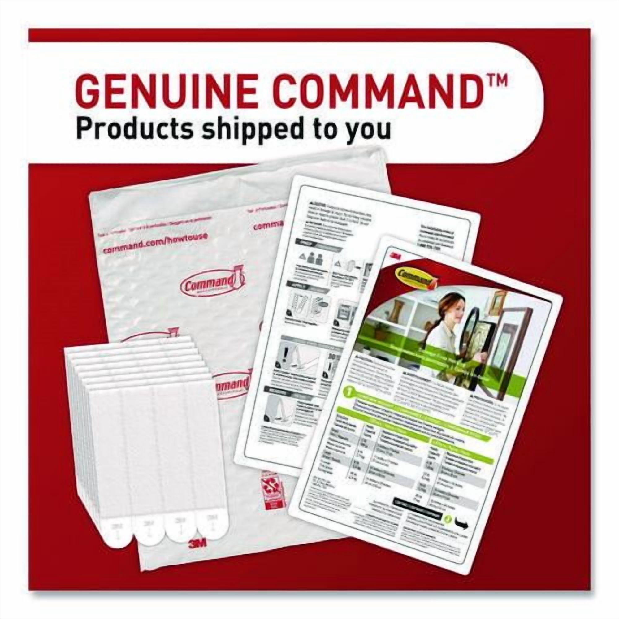Picture Hanging Strips, X-Large, Removable, Holds up to 20 lbs per 4 Strips, White, 16 Pairs/Pack | Bundle of 5