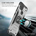thumbnail image 6 of Designed for Samsung Galaxy A15 5G Armor Hybrid with Ring Holder Kickstand Shockproof Heavy-Duty Durable Rugged Dual Layer Phone Case Cover [Silver], 6 of 9