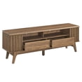 thumbnail image 5 of Media TV Stand Console Table, Walnut, Wood, Mid Century Living Room Lounge Cafe Lobby, Modern Contemporary HB34654, 5 of 12