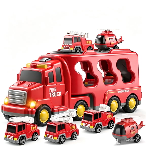 Drify Construction Truck Boy Toys Toddlers Engineering Transport Vehicle Carrier Truck Kids Excavator Crane Gifts Toys for Boys and Girls Aged 4-6
