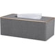 thumbnail image 1 of Cajas de pañuelos de cuero PU soporte rectangular gris JM, 1 of 5